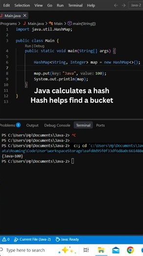 HashMap explained #javaprogramming #shortsfeed #shorts #viral #java #trendingshorts