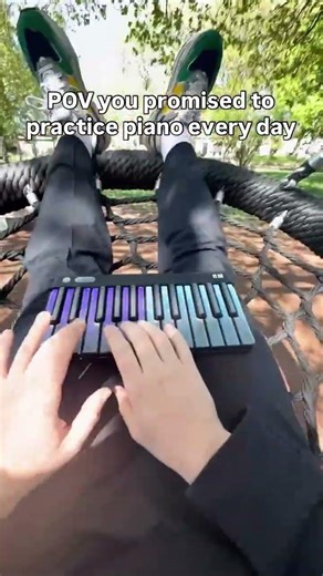 POV you promised to practice piano every day