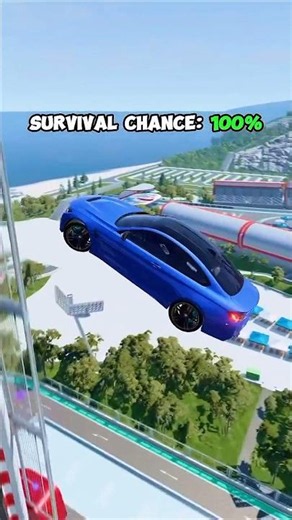 🚗 Testing the BMW M4 Survival Rate! 💥 #crashdrive #car #gaming #automobile