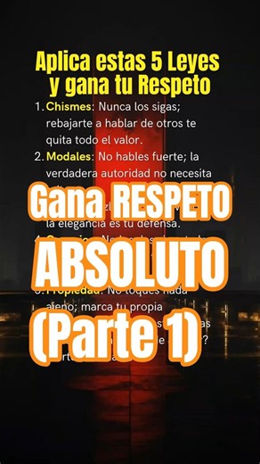 Reglas de ORO para ser RESPETADO (Parte 1) #psicología #estoicismo #desarrollopersonal