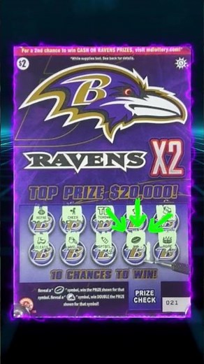 🏟️ Ravens x2 WIN! | Lottery Scratch Off Tickets