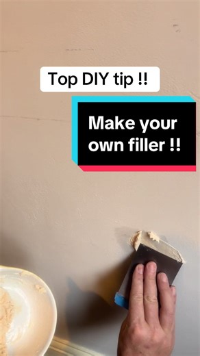 Top filler hack ! If your painting and cone across a hole but you have no filler ??? - then check out this hack !! #fyp #diy #home #tip #hack