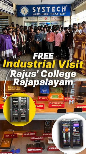 🇸 🇾 🇸 🇹 🇪 🇨 🇭 on Instagram: "Students from Rajapalayam Raju’s College experienced a free industrial visit that turned IT curiosity into real understanding. Hands-on exposure to software, networking racks, and ethical hacking labs gave them clear career and project ideas. 📞 Call/WhatsApp: +91 7502202555 🔶Courses Offered: Ethical hacking, Cyber security, CCNA, CCNP, CWNA (Wi-Fi Administration) ,Windows & Linux Server, Penetration testing, Python, Django, Java, Full Stack, AI & Data Scienc