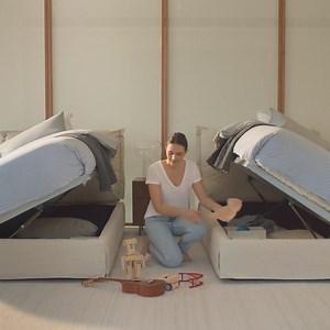 The perfect choice for children's bedrooms. The relaxed coastal design features a plush bedhead with removable covers and optional storage with an innovative sideways opening. | King Living