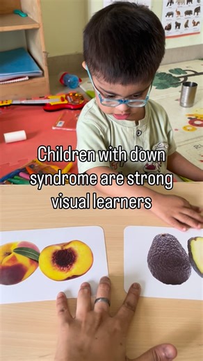 Perfectlydifferentfamily on Instagram: "Visual learning supports language development in children with down syndrome.Flashcards help build understanding,vocabulary,and early concepts before speech emerges. #downsyndrome #downsyndromeawareness #Speech therapyathome #perfectlydifferentamay [Down syndrome , speech therapy, therapy at home, early language]"