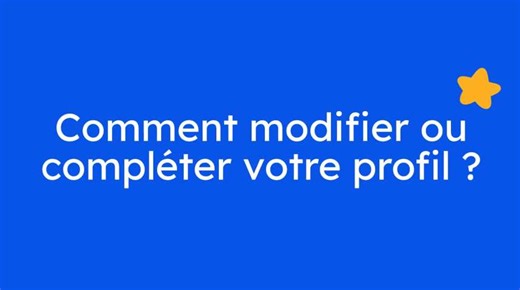 Comment modifier ou compléter mon profil utilisateur ?