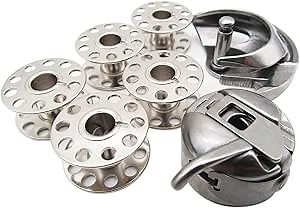 ckpsms Brand -#KP-19036 Domestic Sewing Machine Shuttle Hook, Bobbin CASE+5 BOBBINS Compatible with Singer, Elna,Brother +