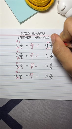 Mixed Numbers | Improper Fractions🤩💯 #viral #viralreel #mathreels #mathchallenge #trending #learnmath #mathtricks #mathpuzzle #explorepage #mathlover #mathfun #brainchallenge #mathgenius #educationreels #smartcontent | KnowLedge Explains