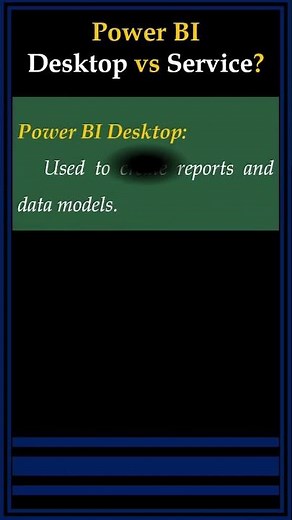 Power BI Desktop vs Power BI Service #powerbiforbeginners