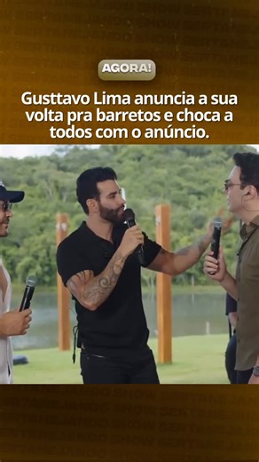 SERTANEJANDO SHOW on Instagram: "Gusttavo Lima surpreendeu todos os fãs ao anunciar oficialmente o seu retorno à Festa do Peão de Barretos. A notícia caiu como uma bomba no mundo sertanejo,"
