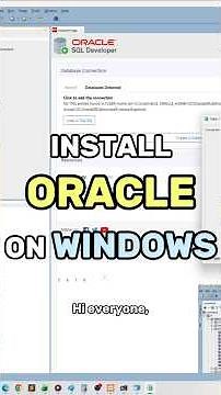 How to Install Oracle Database XE on Windows & Setup Oracle SQL Developer (Free Guide) #shorts