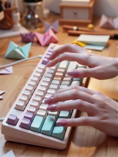 【ASMR】Origami Crane Keyboard #asmr #asmrsounds