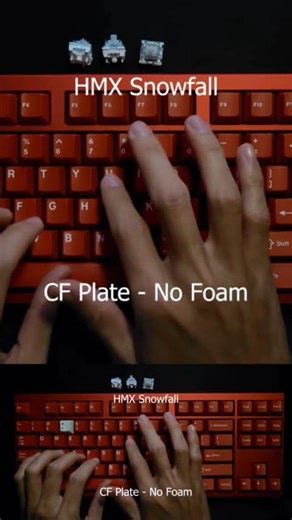 HMX Snowfall Clack Tactile Switch - Sound test CF No Foam #keyboard #mechanicalkeyboard