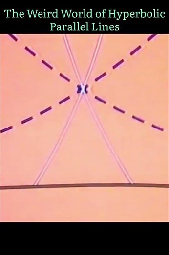 The Weird World of Hyperbolic Parallel Lines🌍🧐✅ #HyperbolicGeometry #NonEuclidean #ParallelLines