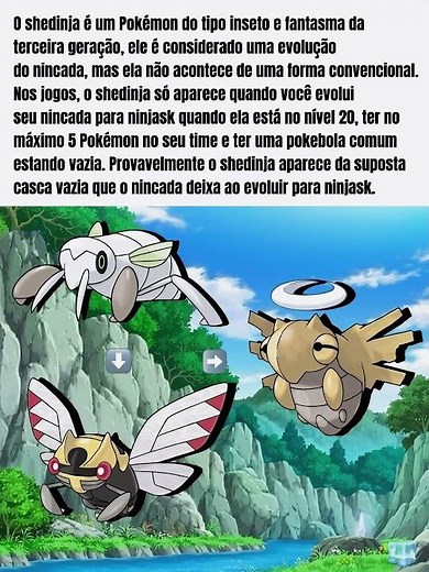Shedinja evolui de uma forma única. | #pokemon