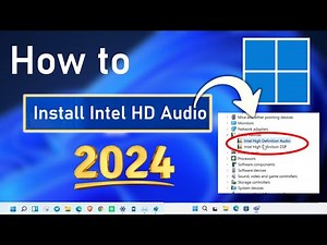 How to Install Intel HD Audio Driver on Windows 11 step-by-step