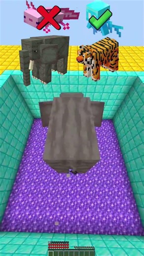 Can a massive Elephant finish this tiny maze? 🐘😱 Watch till the end! #Minecraft #Shorts #Challenge