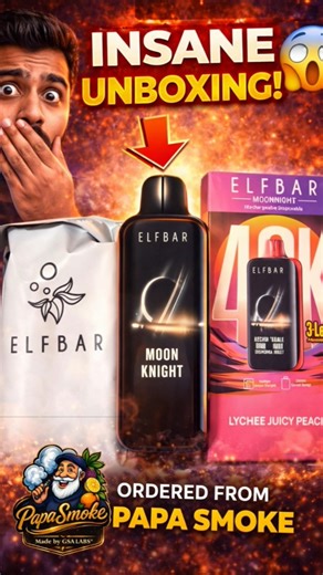 Ordered Elfbar Moon Knight from Papa Smoke… INSANE Unboxing 😱”