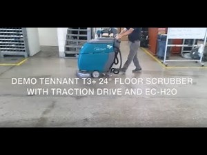 Demo Tennant T3+ 24" Floor Scrubber W/ Traction Drive and EC-H20