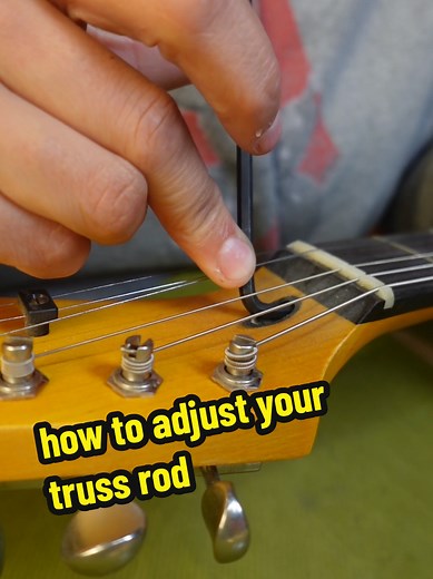 Your neck relief plays a huge role in your guitar's playability, and knowing how to adjust your truss rod can make a world of difference. This neck has a lot more relief than I would like, about 25 thousandths of an inch, I am aiming for about 10 thousandths. This truss rod adjusts with an allen key, I make sure that the tool fits snugly and only give about one eighth to one quarter of a turn per pass before rechecking the relief. Especially on a big adjustment like this, I will want to check th
