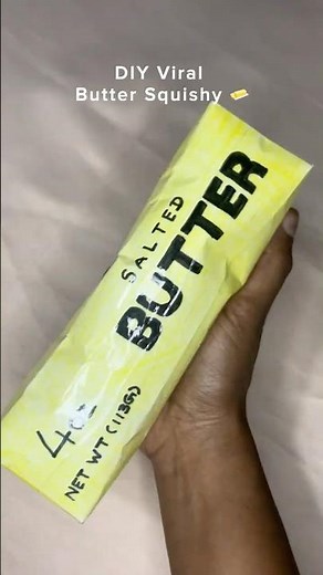 DIY Viral Butter Squishy!!! 🧈 #craft #squishy #diy