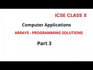 icse computer applications class 10 | Arrays || Part 3 | malayalam | code eureka