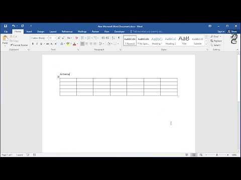 How to Add text above table in Word