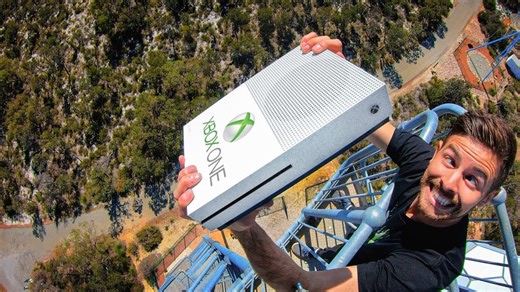 Will an Xbox still turn on after a 148-foot drop?
