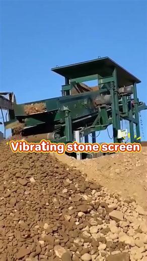 Vibrating screen stone machine working site #vibratingscreen #miningequipment