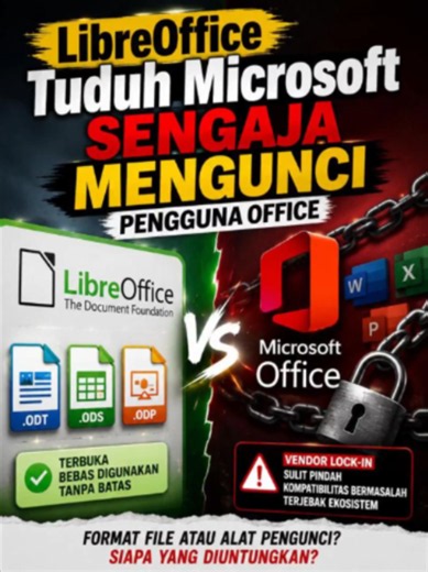 LibreOffice Tuduh Microsoft Sengaja Mengunci Pengguna Office