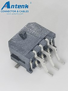 [Hot Item] 6 Way Dual Rows 3.0mm SMT Right Angle with Forking Grounding Wafer PCB Receptacles Connector