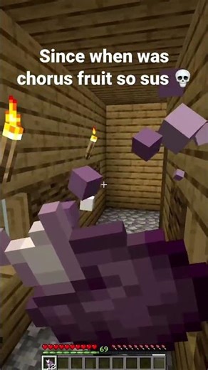 Minecraft Sus Chorus Fruit 😬 #Shorts