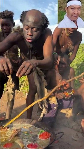 SINGING WHILE FIGHTING FOR SOUP #hadzabetribe