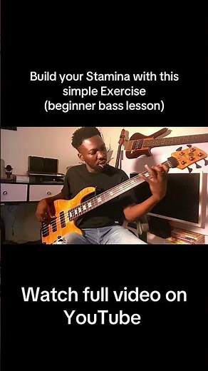 Build your Stamina with this simple Exercise (beginner bass lesson)