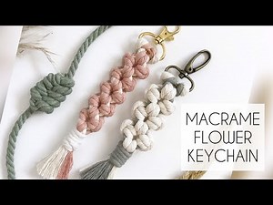DIY: MACRAME FLOWER KEYCHAIN | MACRAME KEYCHAIN TUTORIAL | MACRAME FOR BEGINNERS (step by step)