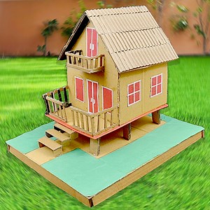 How to Make a Beautiful Cardboard House | Make Small Cardboard House | Rana Craft