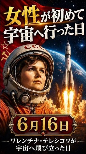 女性が初めて宇宙に行った日｜世界が変わった日６月16日