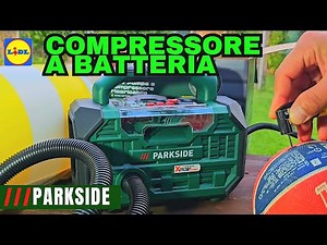 Parkside 20v Battery-Powered Compressor Ideal for inflating TIRES, inflatable boats, bike wheels,...