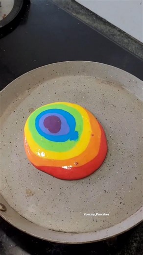 Rainbow🌈Pancake🥞 #shortfeed #shorts #cooking
