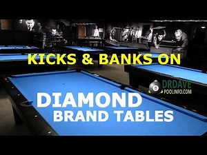 Testing Kicks and Banks on Diamond Brand Tables, and How to Adjust Aiming