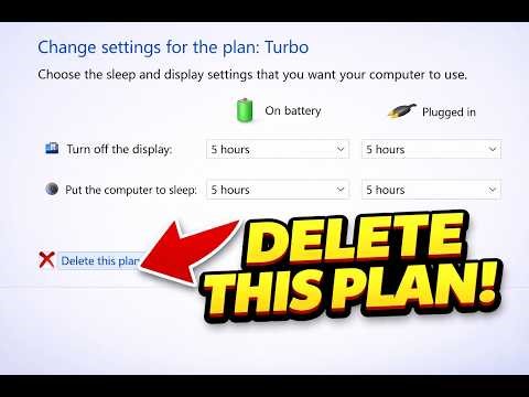 Sterge orice Power Plan in Windows 11 in 1 minut!