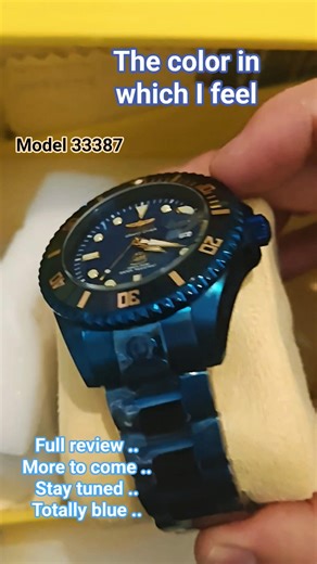 Stay tuned for the totally #blue full #review #nh35 model 33387 #invicta more to come ... #diver