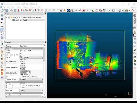 Cross section analysis using CloudCompare