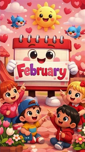 February Month for Kids | Learn Months of the Year. #preschoollearning #preschool