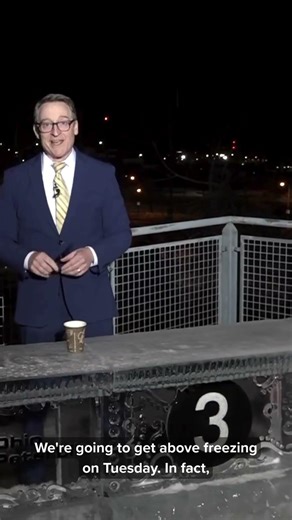 Mark Johnson puts 3News' ice desk to good use