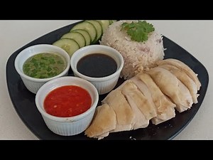 Hainanese Chicken Rice | Singapore Style Hainanese Chicken Rice Recipe | Nasi Ayam Hainan