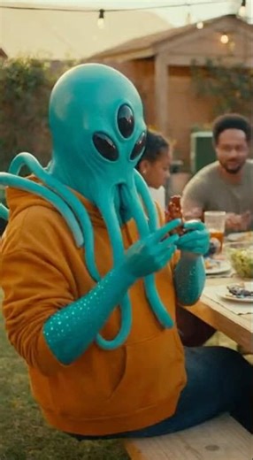 Alien Eats Spicy Wing for the First Time | Hilarious Reaction Skit