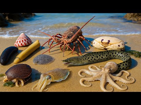 🌊 Coastal foraging | 🦞 Lobster, 🦐 Mantis Shrimp, 🐙 Octopus, 🦀 Crabs, 🐍 Eel & 🐚 Rare Shell Life