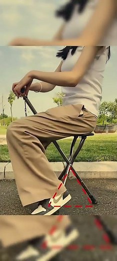 Walking Cane with Seat – Real-world Demo | Walk & Sit in One Assistive Tool