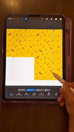 Creating seamless pattern design in Procreate #art #shorts #procreate #ipadart #seamlesspattern